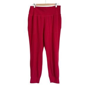 Athleta Salutation Joggers XL Red High Rise Stretch Athleisure Lounge Pants